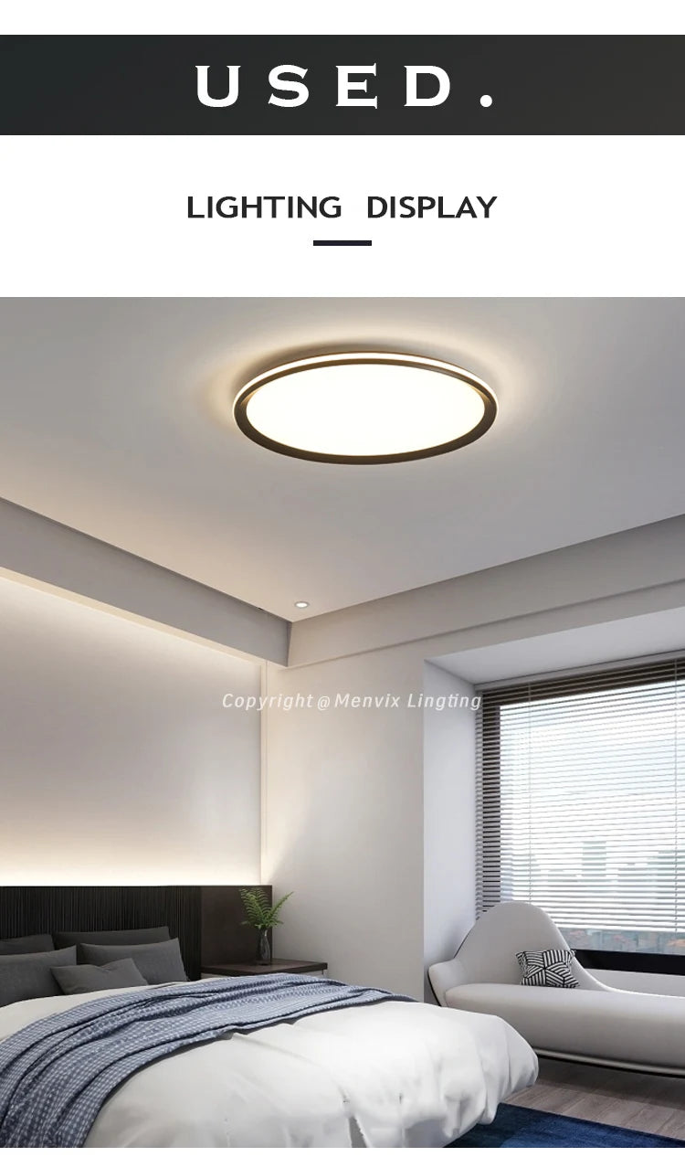 Modern LED Ceiling Light Minimalist Bedroom Lamp Home Decor Ceiling Chandelier Children's Room Lustre Living Room Lights Fixture