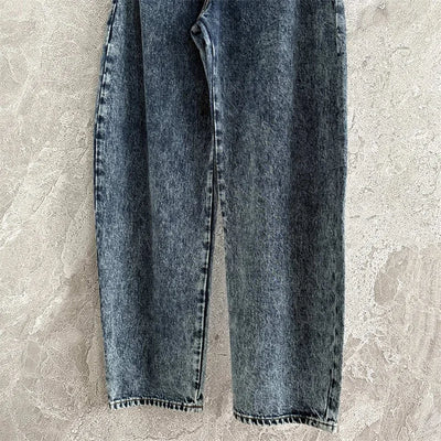 Women's pants 2025 autumn new high waisted slim women's jeans pure cotton straight leg pants  Wide leg pants curved knife jeans