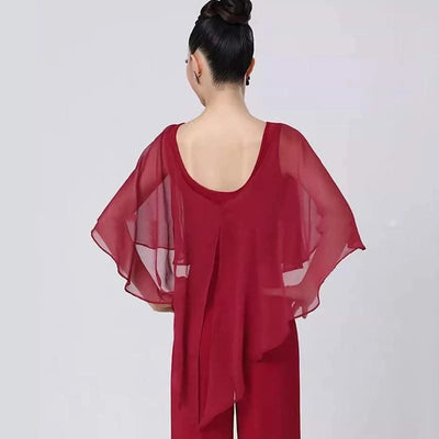 Pink Latin Dance Tops Women Ballroom Blouse