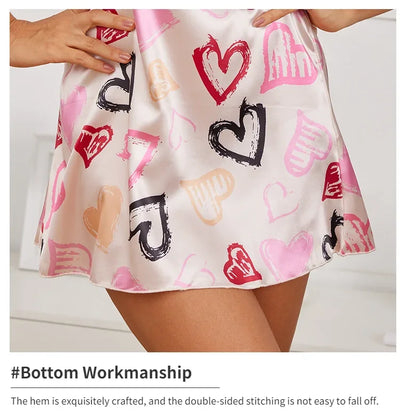 Women Nightdress Sexy Sleepwear Pajamas Nightgowns Slip Skirt Loungewear Nightie Ladies Summer Casual Home Clothes Pyjama Femme