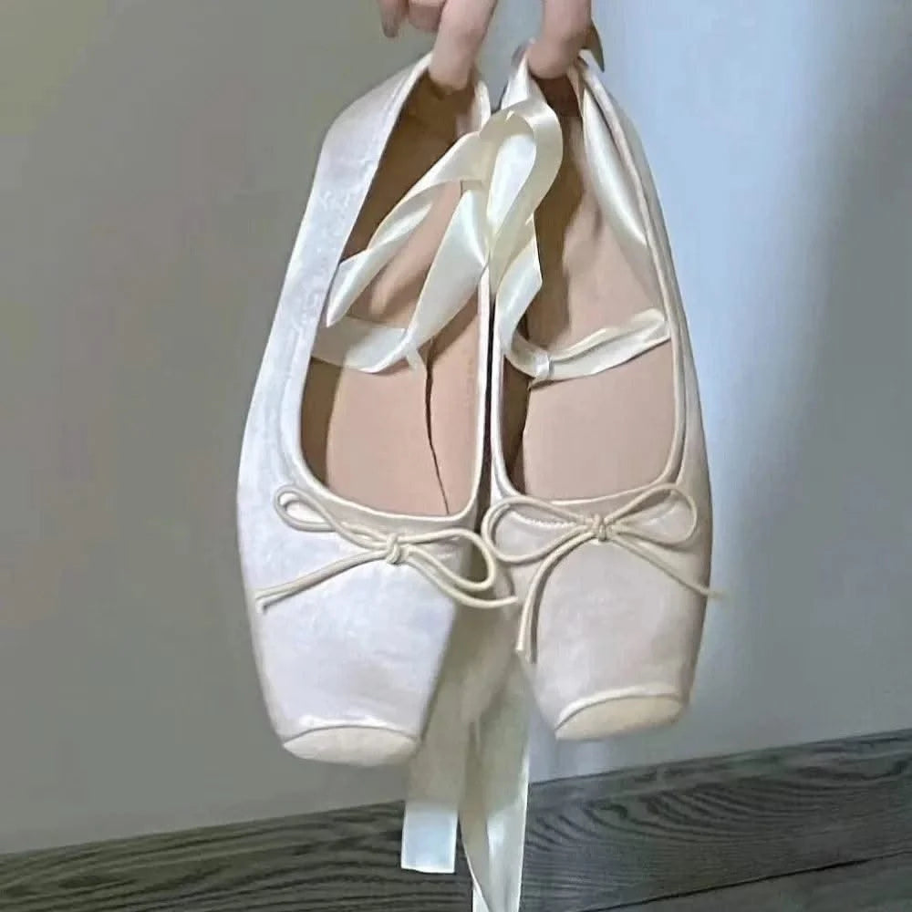 Women's Ballet Flats Shoes Autumn Strap Flat Shoes Women Pink