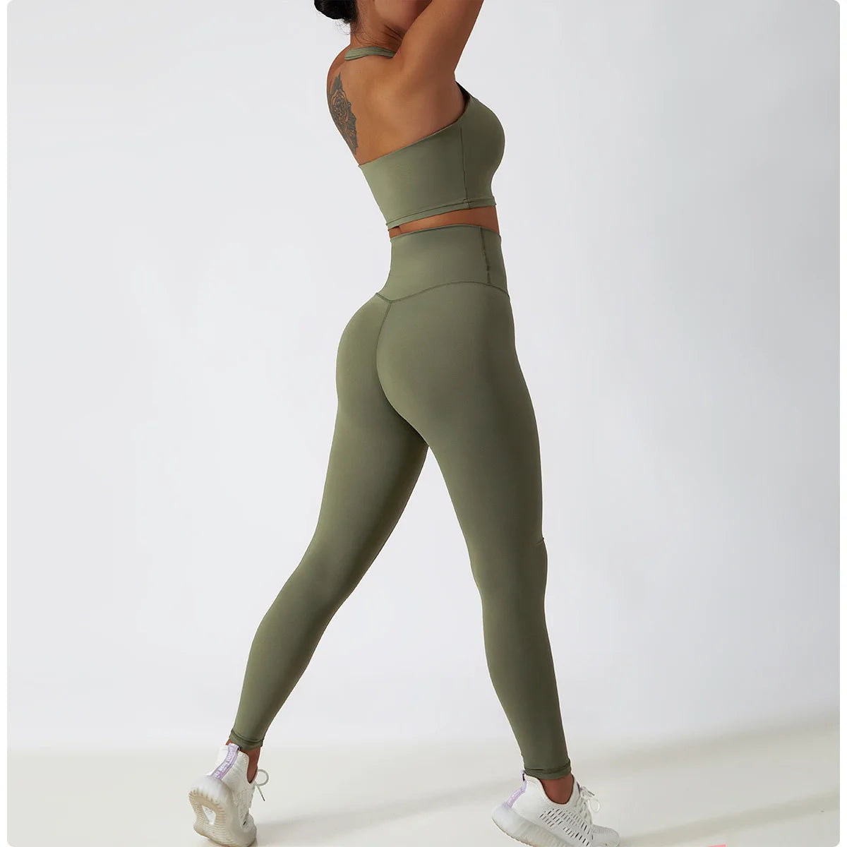 Women Breathable Sports Bra Absorb Sweat Shockproof Padded Gym Bta Running Fitness Bra Yoga Sports Bras Hanging Neck Underwear