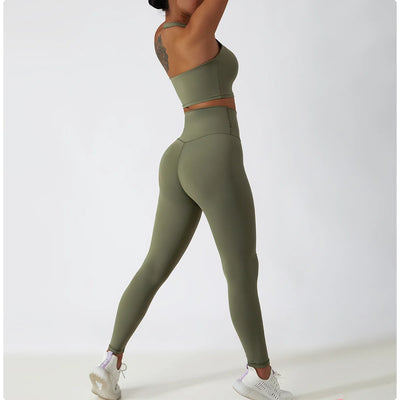 Women Breathable Sports Bra Absorb Sweat Shockproof Padded Gym Bta Running Fitness Bra Yoga Sports Bras Hanging Neck Underwear