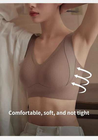 Maternity Bra Full Coverage Bralette for Large Bust Women Seamless Minimizer Bra with Wide Band Anti-Slip Adjustable Straps