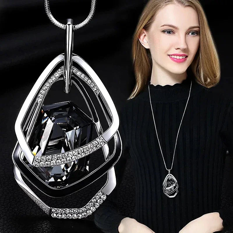Long Necklaces & Pendants for Women Maxi Collier Femme Geometric Chain Fashion Necklace Statement Colar Accessories Jewelry 2024