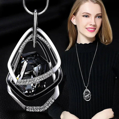 Long Necklaces & Pendants for Women Maxi Collier Femme Geometric Chain Fashion Necklace Statement Colar Accessories Jewelry 2024