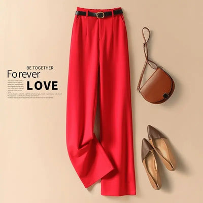 Suit Wide-Leg Pants for Women High Waist Temperament Drooping Wide-Leg Pants 2024 Spring New Loose Casual Trousers Ins