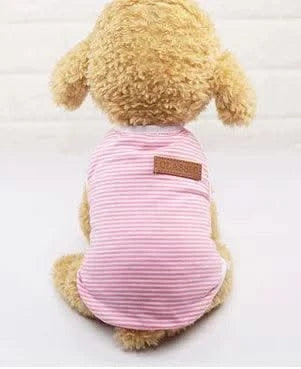 Summer Pet Dog Clothes Cotton Striped Vest t shirt Dog Clothing for Dogs Puppy Outfit shirt Small Pet chihuahua Clothes 25S2