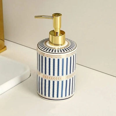 Luxury Ceramic Soap Dispenser Colorful Painted Lightweight Soap Pump Bottle Refillable Empty Liquid Lotion Dispenser Home