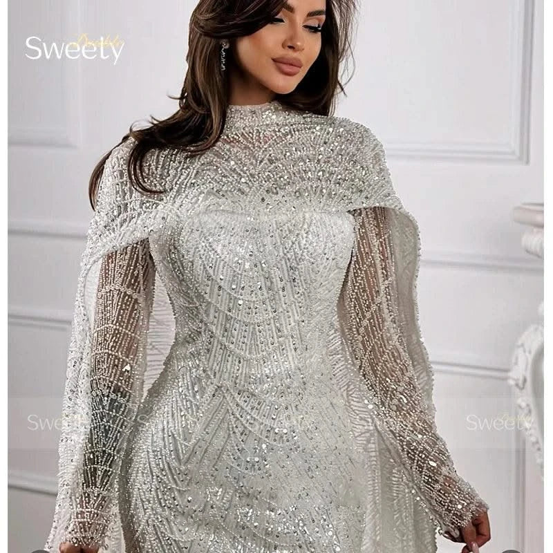 Mermaid Wedding Dress Lace With Beading Ball Gown