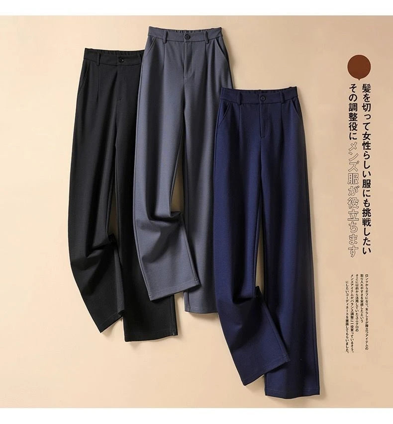 Suit Wide-Leg Pants for Women High Waist Temperament Drooping Wide-Leg Pants 2024 Spring New Loose Casual Trousers Ins