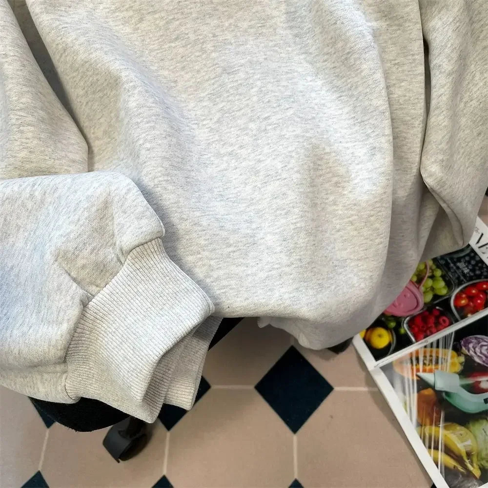 Sweatshirt for Women New In Casual Woman Tops Streetwear Pullover Youthful Clothes Y2k Style Korean Clothing High Quality Emo E