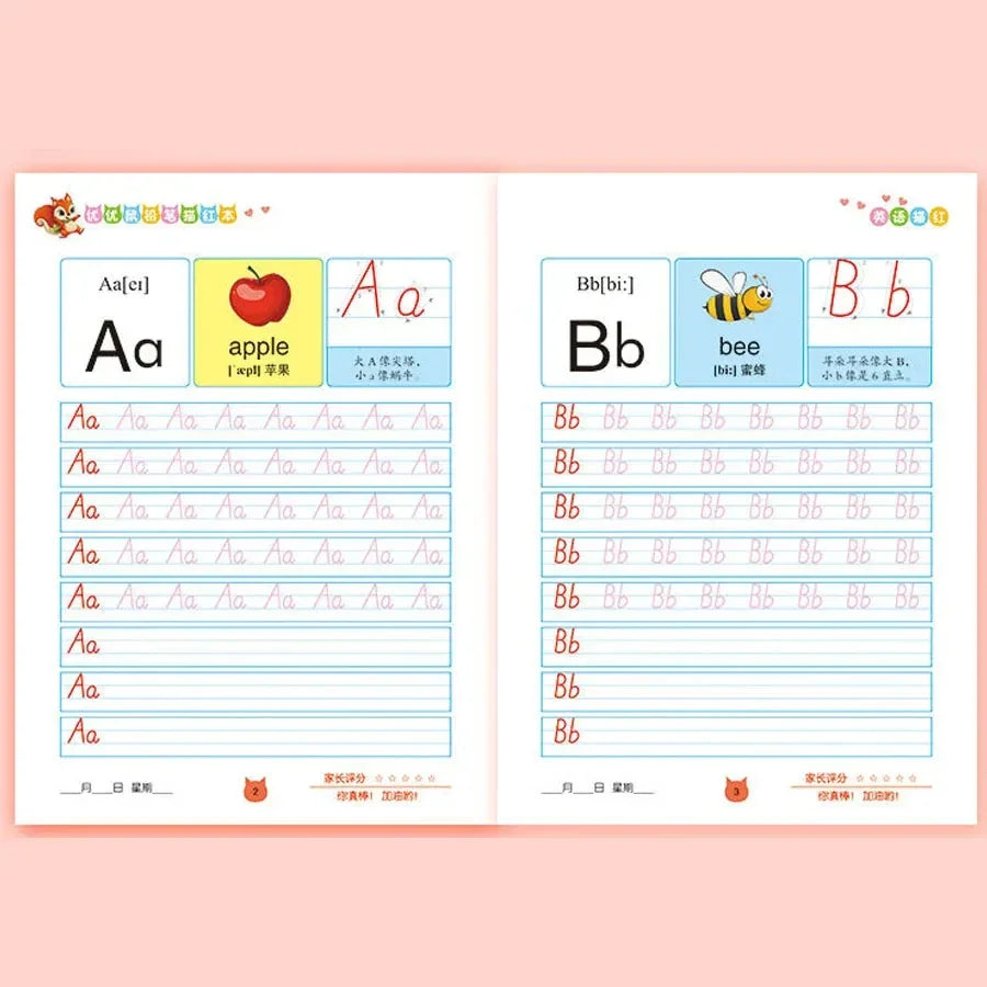 Hot SaleEnglish Excercise Book，Writing Learning English，For Kid Children kindergarten Exercises Calligraphy Practice Book libros