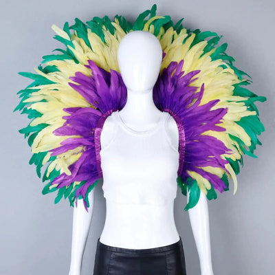 Designer Feather Scarf  (Punk, Halloween, Carnival, Masked Ball Party )Accessory