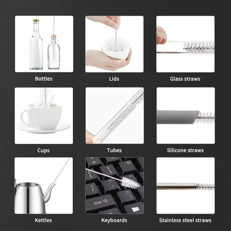 Bottle Cleaning Brushes Kitchen Nylon Multifunction Clean Brush Set Tattoo Equipment Pipeline Cleaning Tools