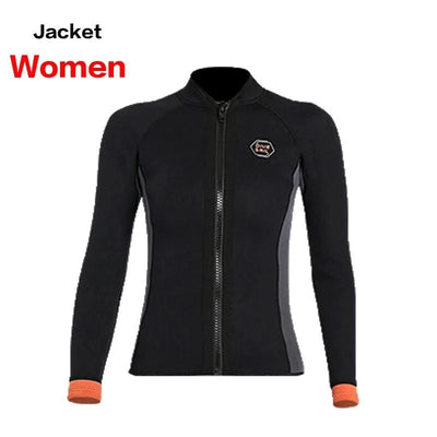 Wetsuit 3MM Neoprene Men Long Sleeve Split Wetsuit Warm Jacket Pants Plus Size Women Swimsuit Scuba Diving Snorkeling Surf Suit