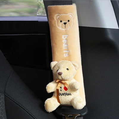 Cute Animal Car Seat Belt Pads Universal Car Seat Shoulder Strap Pad Cushion Cover Car Belt Protector Safety Belt Cover