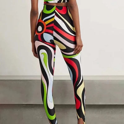 European Fashion Design Women's Two-piece Swimsuits Sexy Tight Fitting Vest Pants Swimwear Sports Yoga Suits Beach Casual Bikini