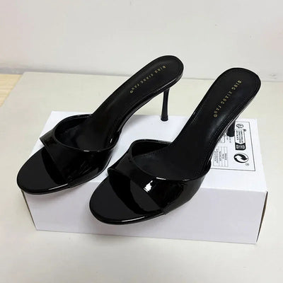 Slip On Ladies Stiletto Heels Shoes New In Summer Spring Luxury Female Slides Footwear Fashion Round Toe Women Heels Pumps Shoes