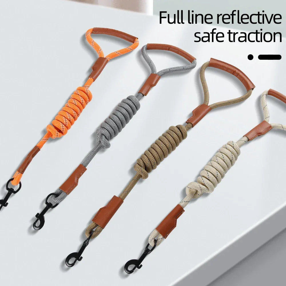 Dog Leash Reflective Lead Dog Pet Leashes Long Lanyard Walking Reflective Traction Rope for Puppy Small Medium Large Dogs