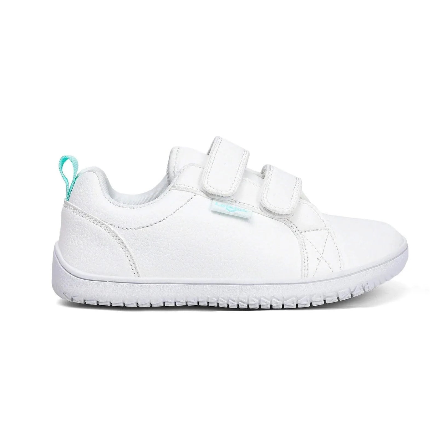 Kids Lightweight Hook Loop Artificial Leather Walking Shoes | Boys Girls Wide Toe Minimalist Fashion Flat Sneakers