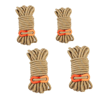 Camping Guylines Ropes for Tent Tarp,Climbing,Hiking Backpacking Outdoor Guy Lines Tent Cords Lightweight Camping Rope