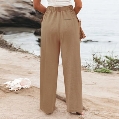 Women's Wide Leg Pants High Elastic Waisted In The Back Business Work Trousers Long Casual Pants Pants for Women Women’s Pants