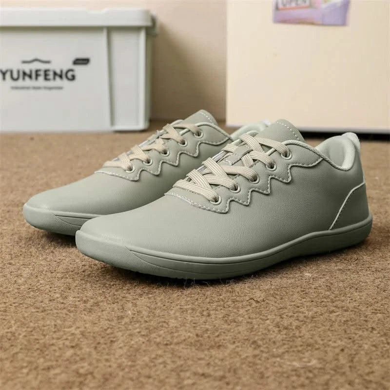 Women Shoes Wide Barefoot Shoes for Women Minimalist Split Leather Casual Shoes Comfortable Pink White Shoes Walking Sneakers