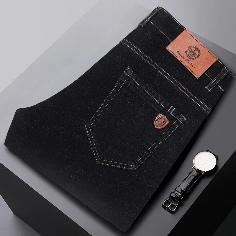 New Men Classic Jeans Jean Homme Pantalones Hombre Men Mannen Soft Black Biker Masculino Denim Overalls Mens Pants Size 30-40