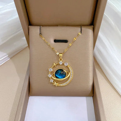Collares Para Mujer Delicate and Beautiful Starry Pendant Necklace With Micro-Inlaid Zirconium Luxury Pendants Кулон