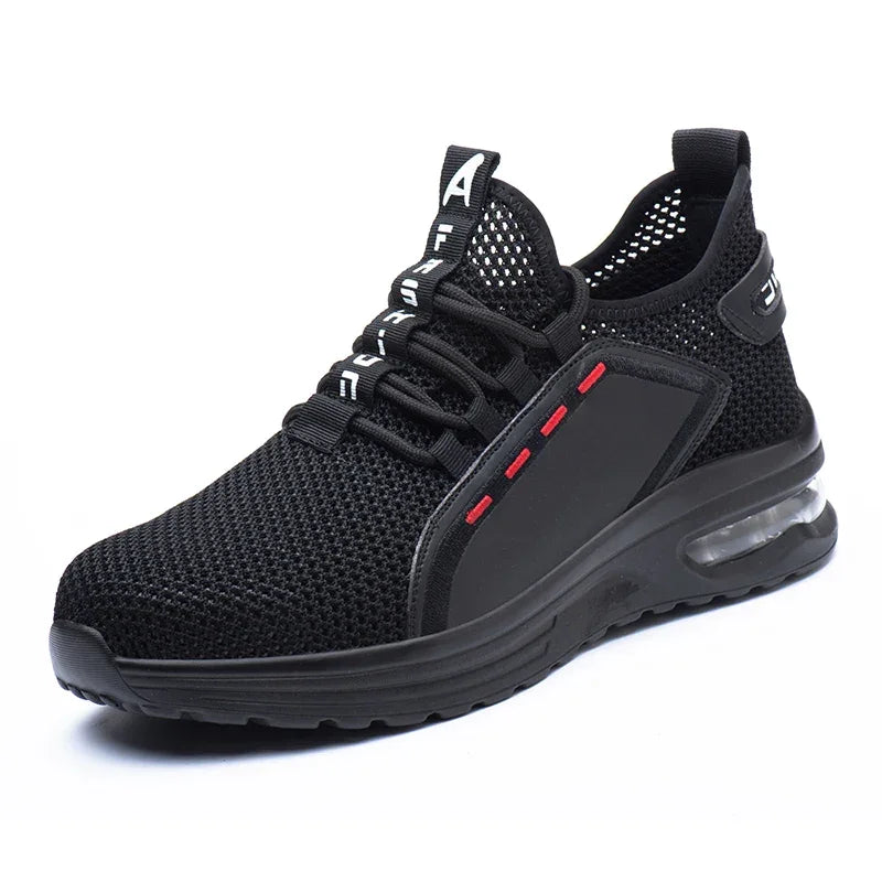 Lightweight Men's Safety Shoes Steel Toe Men's Work Shoes Slip Resistant Reinforced Shoes Man Fashion Breathable Sneaker
