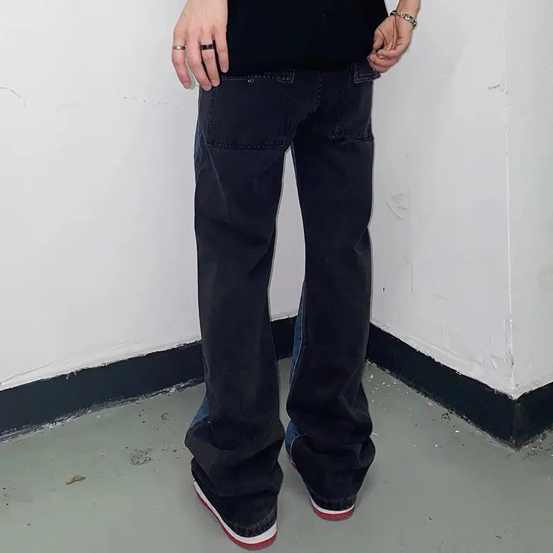 2023 Kanye Y2K Streetwear Baggy Ripped Jeans Pants Men Designer Clothes Washed Blue Straight Hip Hop Denim Trousers Ropa Hombre