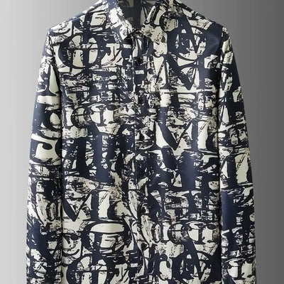 Printed Shirts Are Fashionable and Handsome Long-sleeved Trendy Personality Men's Casual Shirts