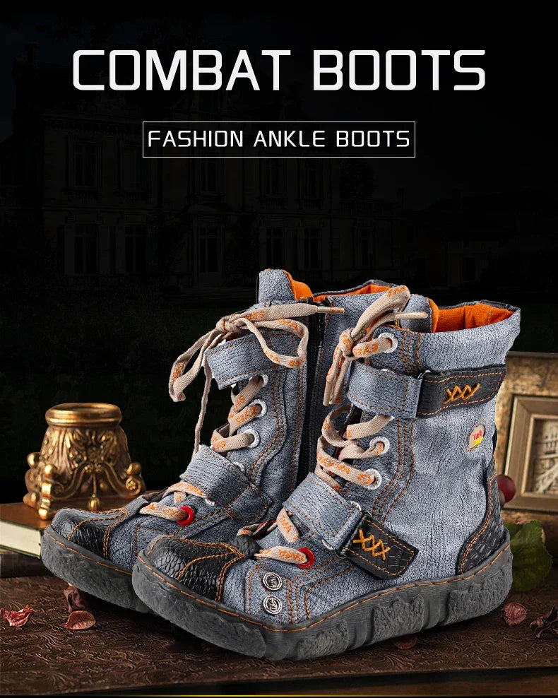 TMA EYES Short Boots for Women, Versatile, Casual, Monochromatic, Popular,