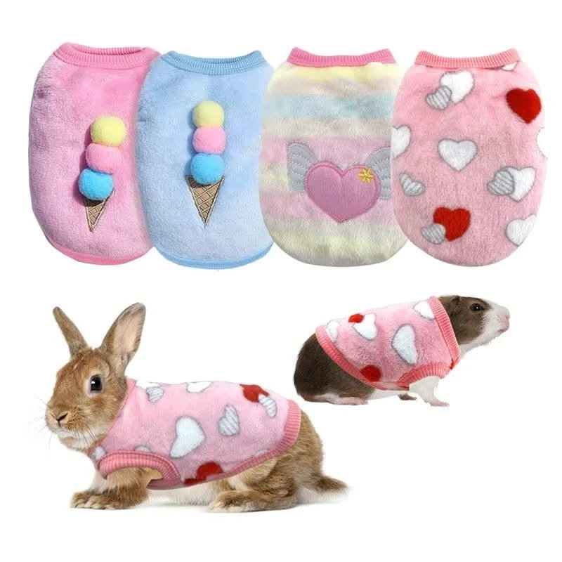 Rabbit Soft Fleece Guinea Pig Cosy Vest | Bunny Costume for Ferret Chihuahua Rabbit |Pet Clothes &Accessories
