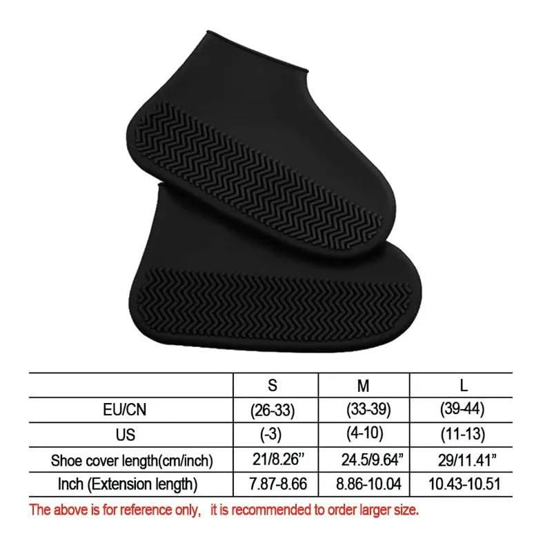 Waterproof Rain Shoes Covers Silicone Non-slip Wear-resistant Outdoor Adult Children Boots Portable Elastic Reusable