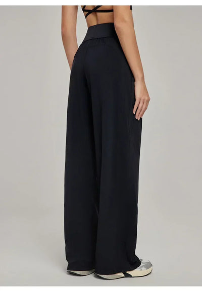 Women's High Waisted Hip Lifting Yoga Wide Leg Pants Athletic Casual Fitness Pants