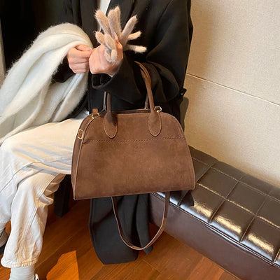 Women's handbag high-end women's luxury minimalist designer large capacity shoulder bag retro unique personality handbag-A-DH
