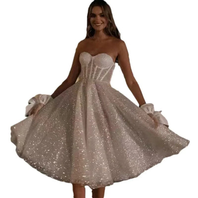 Wholesale Short Wedding Dresses White Flowers Sleeveless Vestidos De Novia Vestidos Sweetheart Customsize