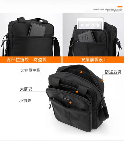Men's High Capacity Hand Bags New Trendy Cool Men's Shoulder Bags Nylon Messenger Bags Travel Handbag Crossbody Bag Sling Bag