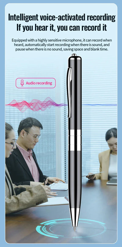Portable Mini Digital Voice Recorder Sound Dictaphone Voice Activated Noise Reduction Recording Pen Long Time Audio Recorder