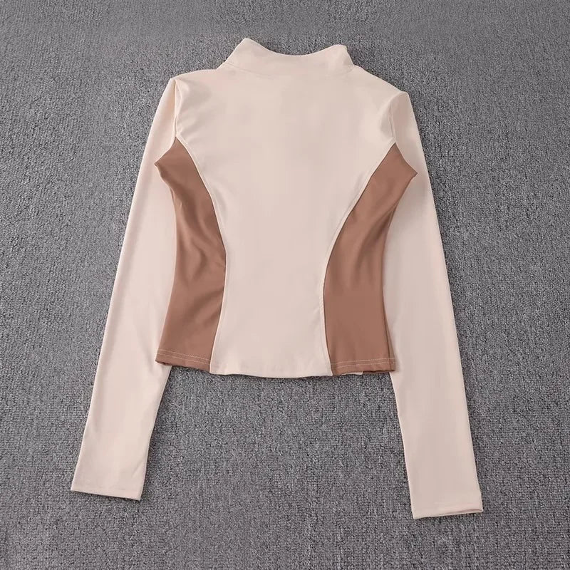 2024 long-sleeved sports sweater gym tops fitness sports jacket new women yoga jackets