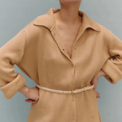 2025 Autumn Street Outfits Knitted Cardigan Pants Sets Women Single Breasted Lapel Sweater High Waist Wide Leg Trousers Suit