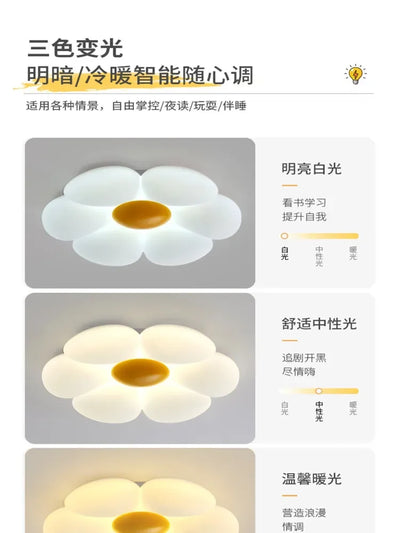 2023 New Living Room Light Romantic Warm Net Popular Cream Wind Flower Master Bedroom Lamp