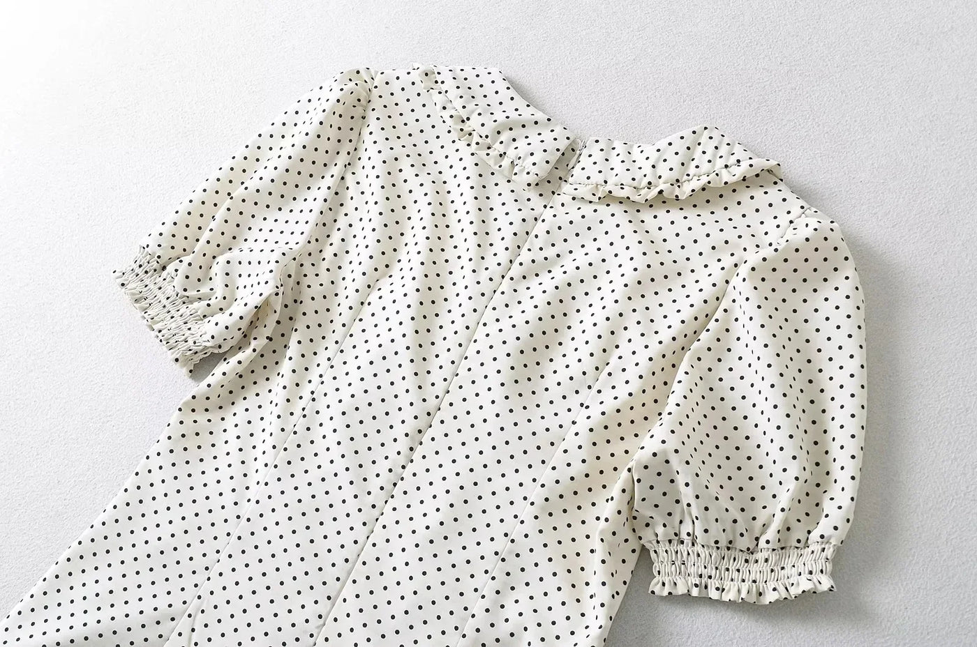 Luxury Dresses Women 2025 Summer Short Dress Sexy Frenchy Mini Dress Short Puff Sleeve Mini Dress With Bow Detail Dots Print