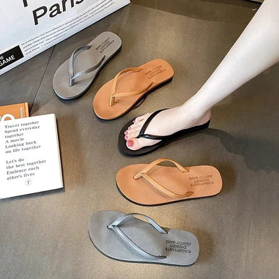 Women's Non-Slip Summer Flip Flops - Beach/Outdoor Casual Sandals, Fashion Slippers for Ladies, Comfortable Holiday Footwear