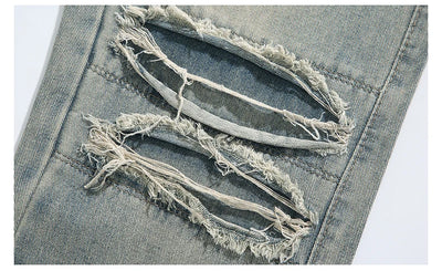 Men Clothing 2025 Y2K Fashion Stretch Slim Ripped Jeans Pants Vintage Skinny Biker Denim Trousers Ankle Zipper Ropa Hombre Jeans