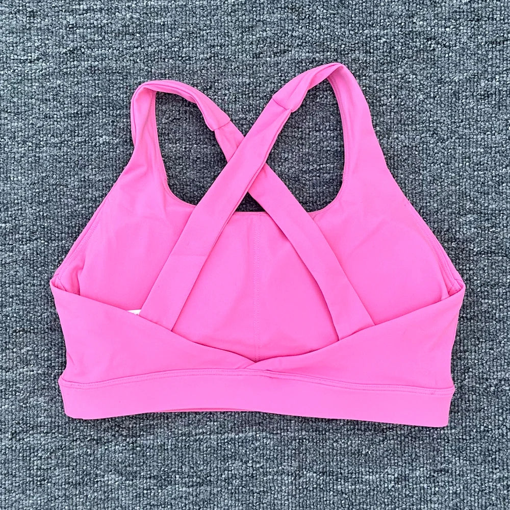 Breathable Sports Bra for Women, Fitness Top, Push Up Sport Bra, Fixed Pad, Yoga Underwear, Sport Tops Running Vest, Gym Wear