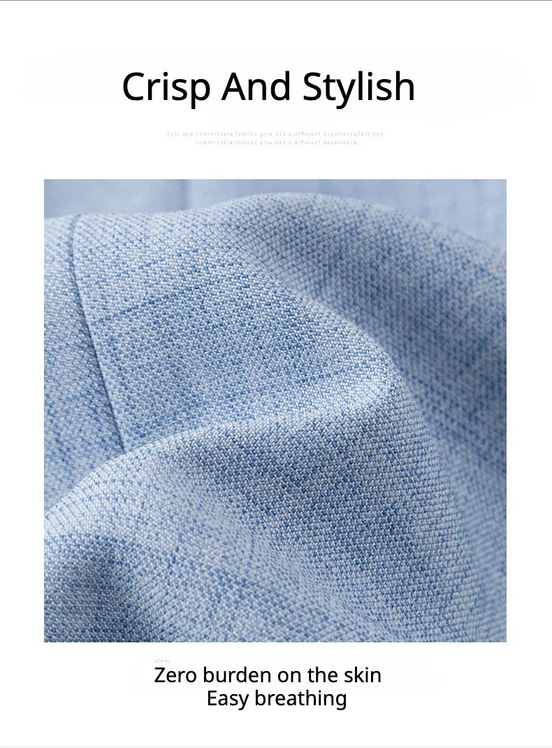 Spring Autumn Men's Blazer Luxury Plaid Jacquard Casual Suit Jacket Gray Blue Beige Loose Male Coat Costume Homme