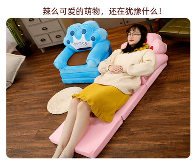 Sofas Children Sofa Cute Cartoon Lazy Folding Small Sofa Bed Girl Princess Baby Toddler Dual-purpose Child Seat  Sofas Princess
